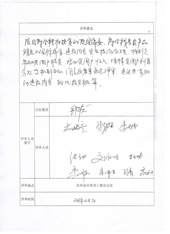 民和电商创业扶贫评审表3